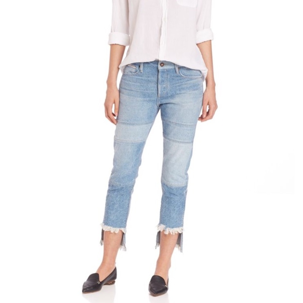 Tortoise Jeans Patchwork Raw Edge Denim - image 2